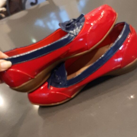 Beacon Red and Blue Rain Slip On Shoes - Picture 6 of 8